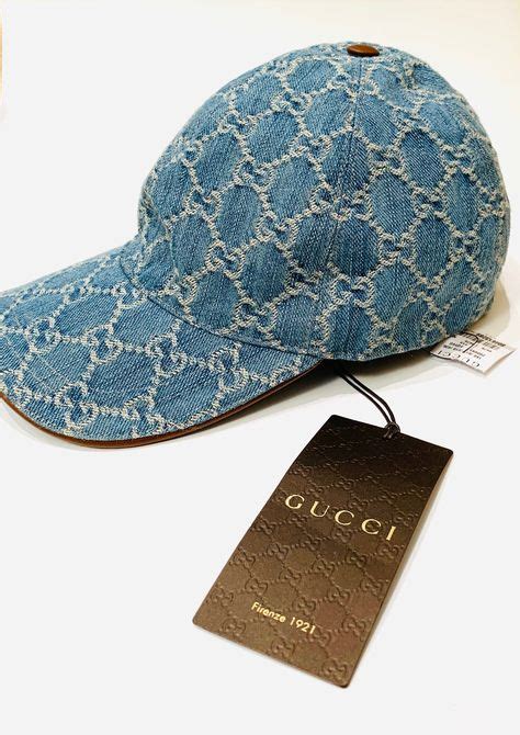 gucci denim baseball cap|original Gucci hat.